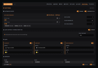 Auto event schedule, capture hold time and blips