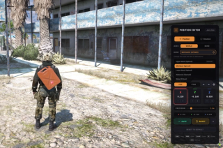 The bone list open in the editor, from upper back down to the calves, with the default one marked