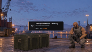 Sealed Military container with its remaining unlock timer.