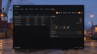 Military drop history with received items, amounts and recipients.