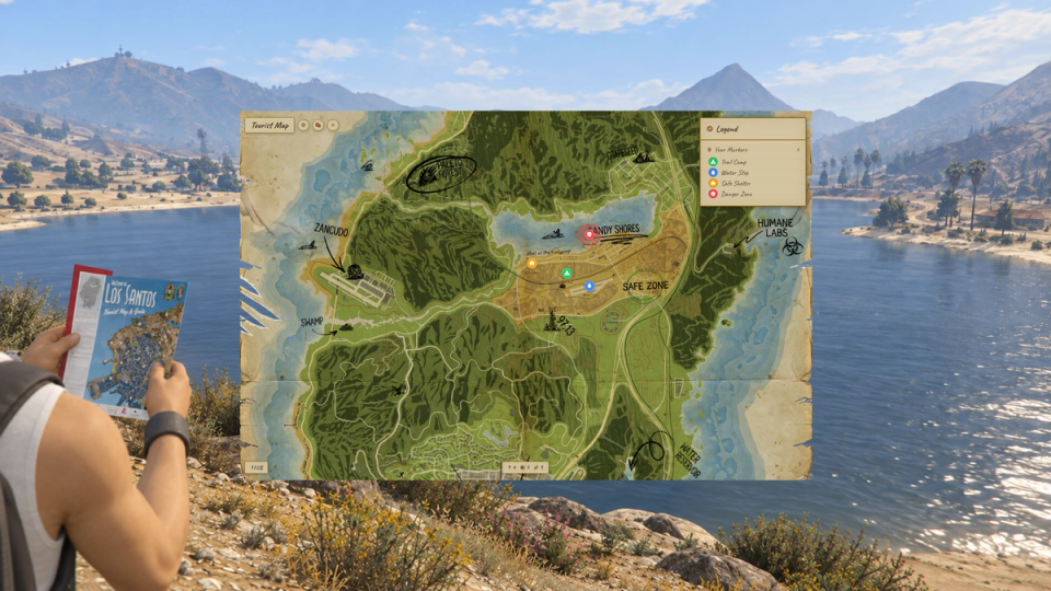 On-screen map (UI)