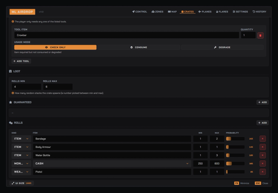 Weighted Loot Tables