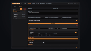 Objective chain editor with per-location blips, dwell time and markers