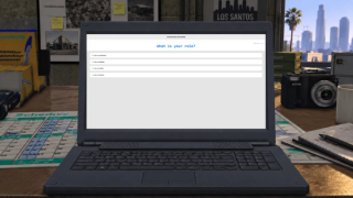 Quiz question with selectable answers and progress.