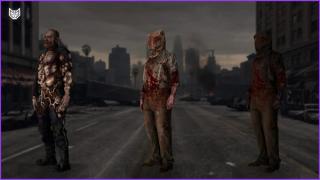Brute, Butcher, Butcher Burnt zombie peds for FiveM