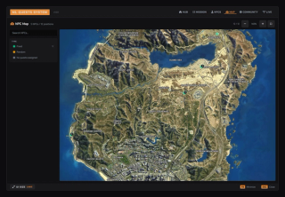 NPC map: every NPC position across Los Santos, filtered by fixed, random or unassigned quests