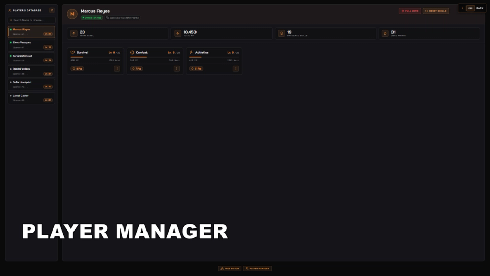 Built-in Player Manager