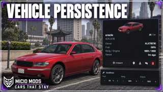 Vehicle Persistence — Cars That Stay, with the current fleet card and vehicle condition controls