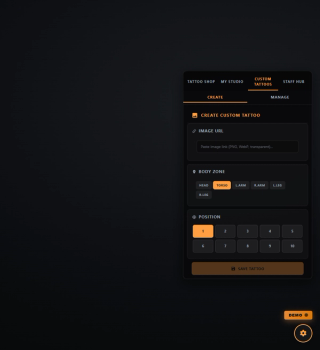 Tattoos | Custom Tattoos, 3D Preview & Admin Panel