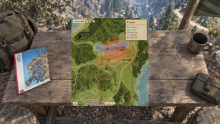 Portable map view with readable markers, notes and a legend.