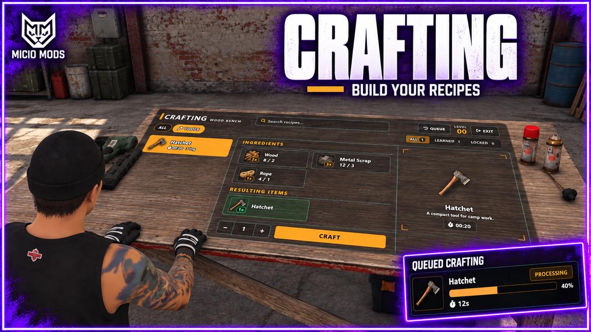 Crafting | Benches and Recipes