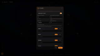Daily XP limits: a global cap, a per-category cap, the reset mode and hour, and a flat or per-level cap for each category