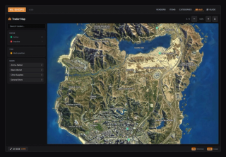 Admin map: every vendor position across Los Santos, filtered by shop and spawn mode