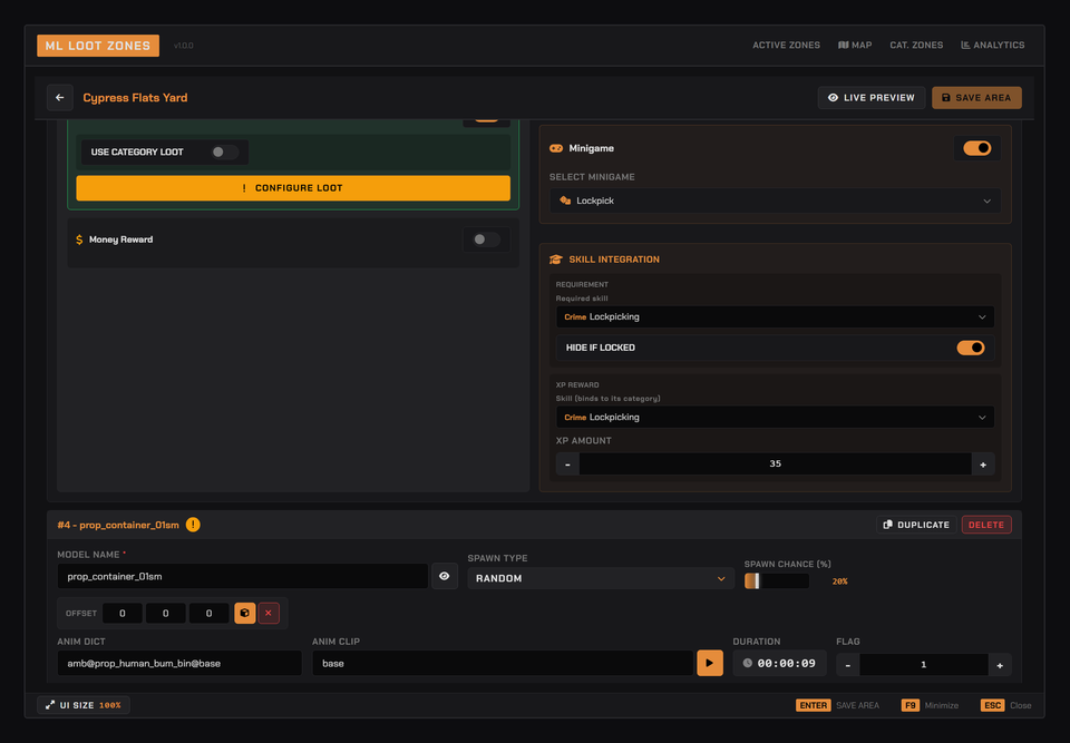 Skills XP Integration