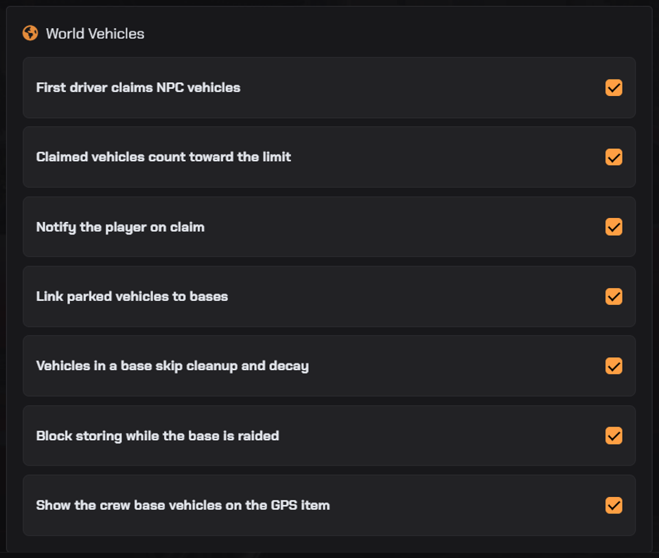 World Vehicles