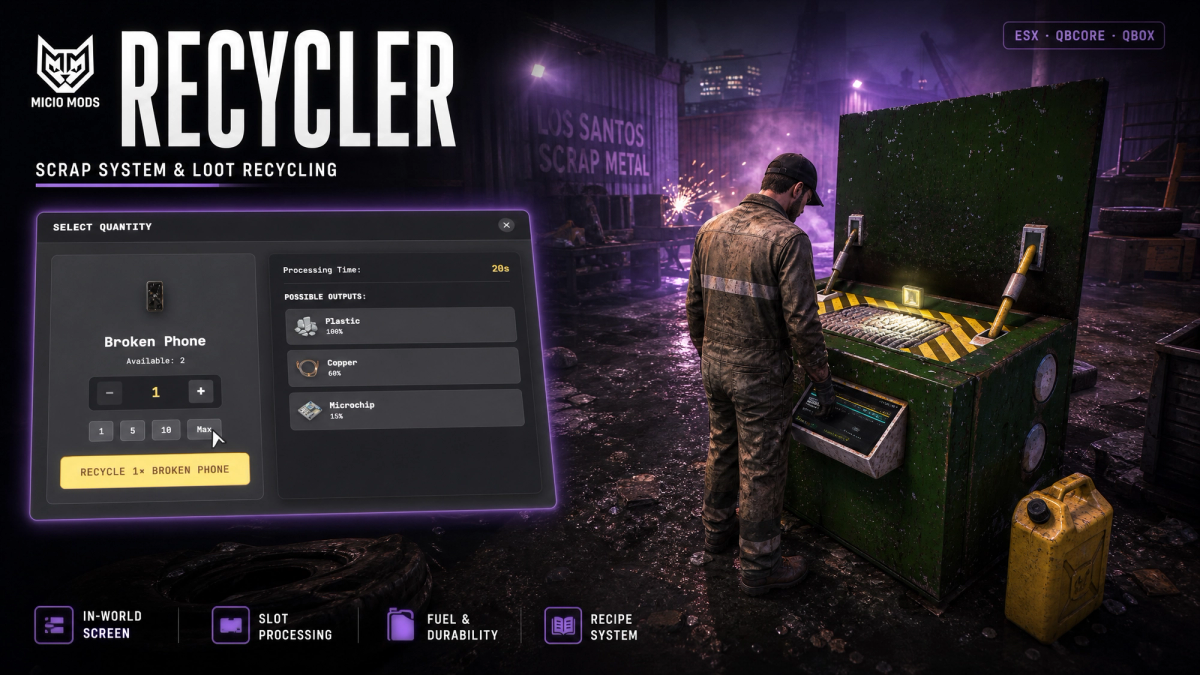 Recycler | Scrap System & Loot Recycling