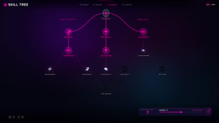 The same tree in the Cyberpunk theme, one of the built-in colour themes