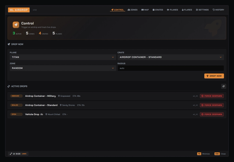 Full In-Game Admin Panel
