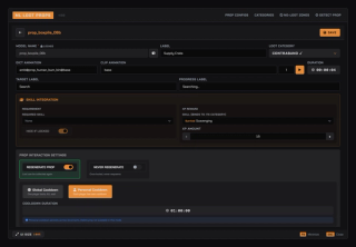 Prop editor: model locked to the world object, search animation, target and progress labels, ml_skills XP reward and regrow rules