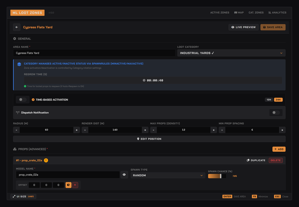 Visual In-Game Editor