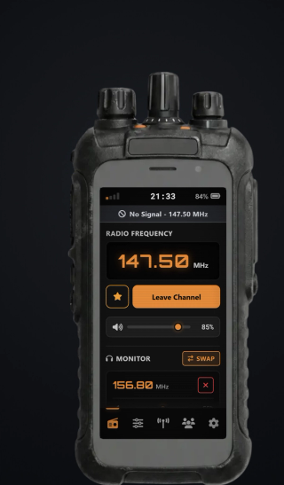 Out of range: the channel is still tuned but there is no signal to carry it
