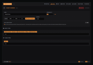 Drop zone editor