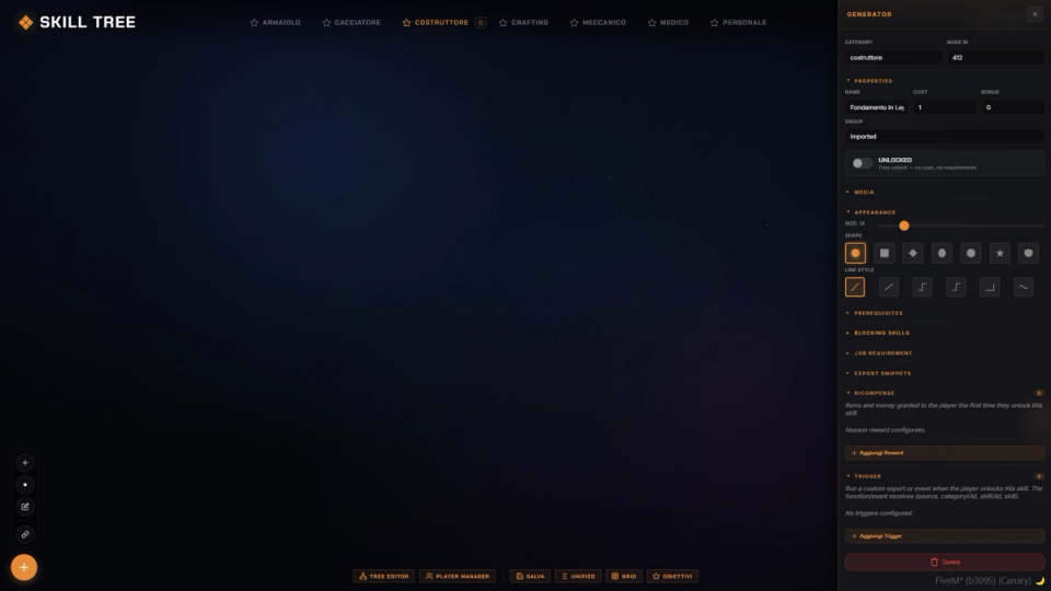 Live In-Game Tree Editor