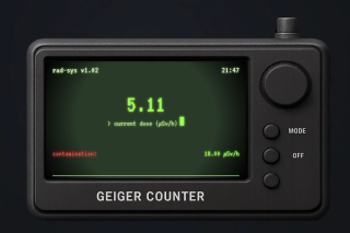 The retro terminal model, printing the current dose as a console read-out