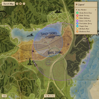 The in-hand mode: the same live map printed on the paper the player holds in first person