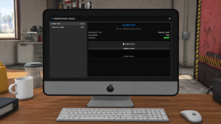 Action panel with protocol details and cooldown status.