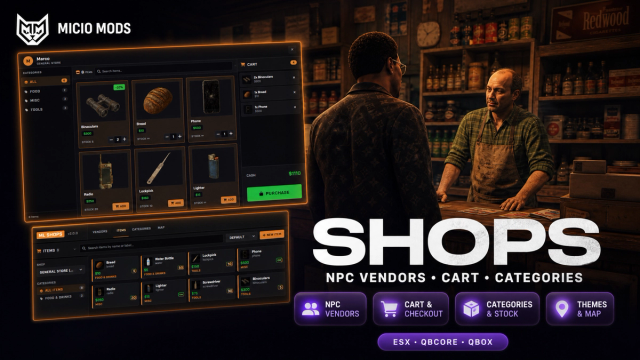 Shops & Traders | In-Game Vendor Creator, Limited Stock and Black Market Dealers
