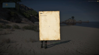 A diary page held out in the world, tear it out to trade with other survivors