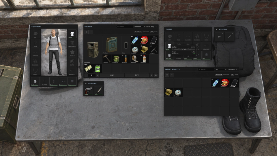 Search Worn Gear