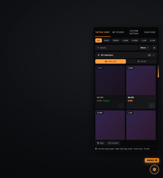 Tattoos | Custom Tattoos, 3D Preview & Admin Panel