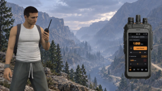 Native lost-signal radio state in an illustrative remote Raton Canyon scene.