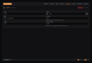 Plane editor with altitude, speed and spawn distance