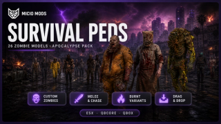 Survival Peds, 26 zombie models for FiveM