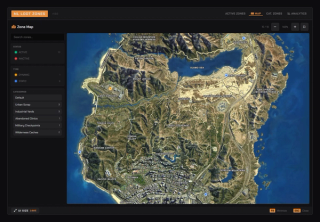 Admin map: every loot zone across Los Santos with its radius drawn to scale