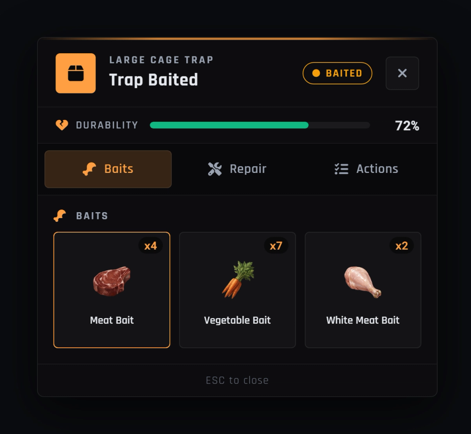 Bait Built Around Each Trap