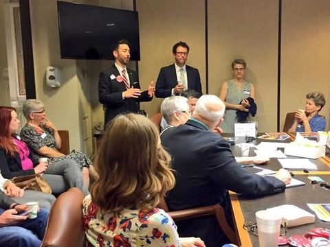 Citizens fill a Capitol meeting room to hear speakers during the first Let's Fix This day at the Capitol.