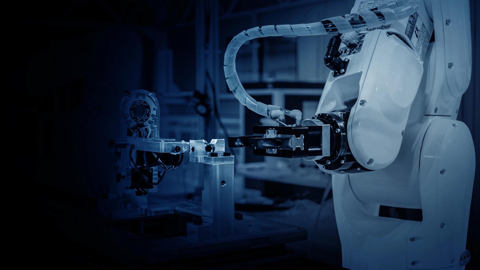 Nahaufnahme eines Roboterarmes