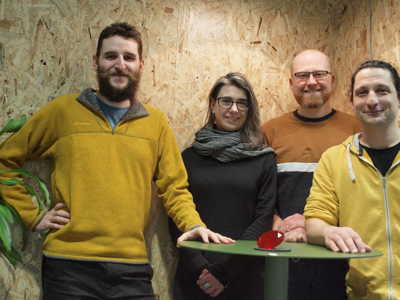 Das Gewinner-Team von links nach rechts: Dr. Robert Staacke, Romy Müller, Dominik Rajsp, Dr. Lutz Langguth