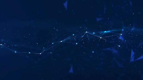 Futuristic three-dimensional representation of a grid with data points