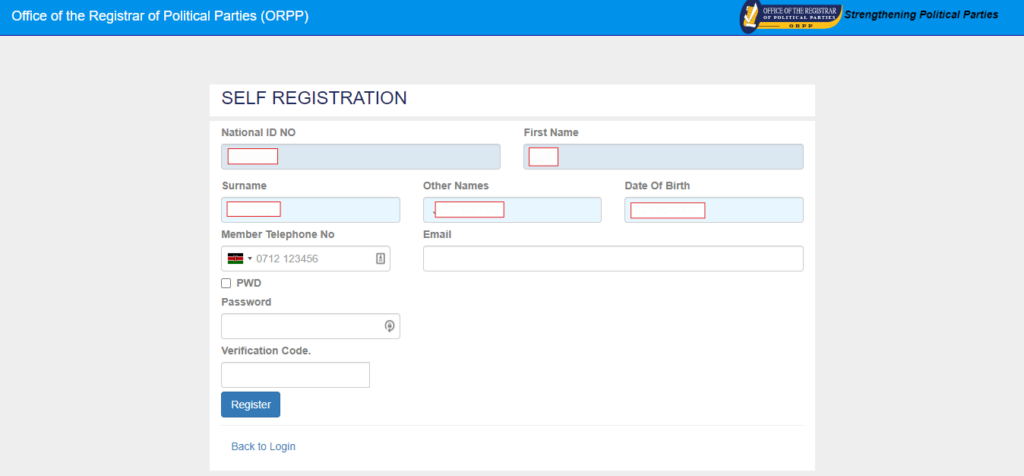 IPMS REGISTER FORM