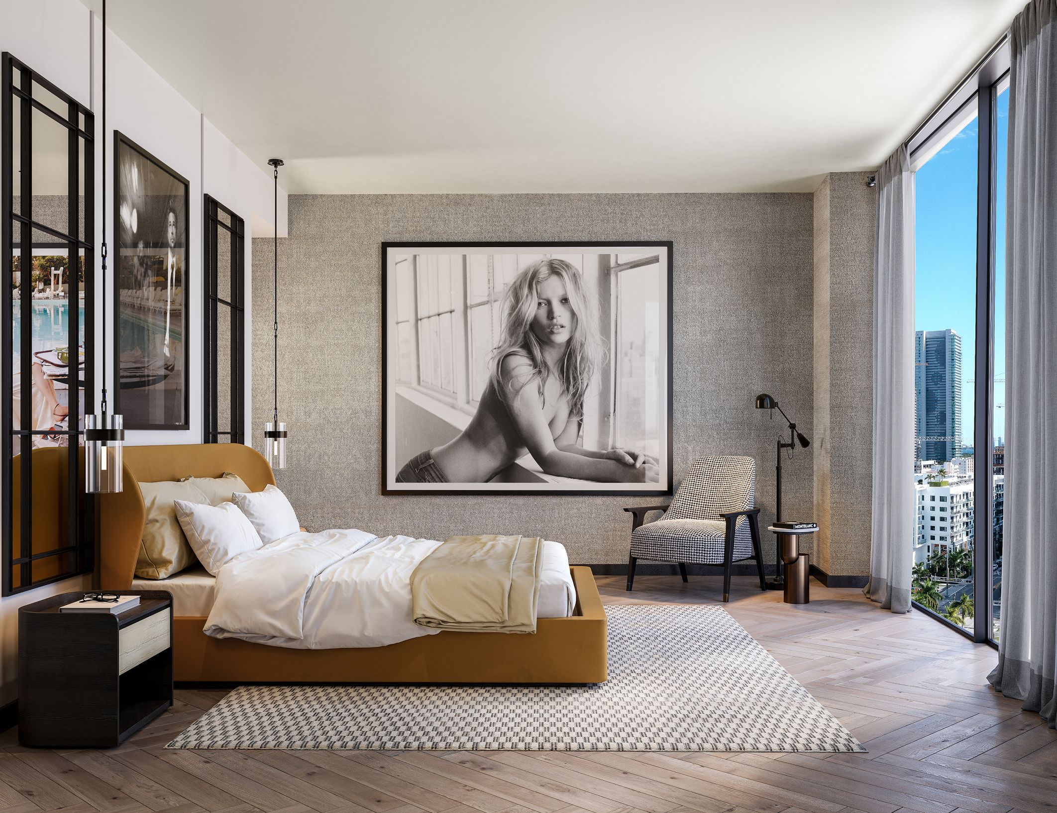 Bedroom interior at The Rider Residences