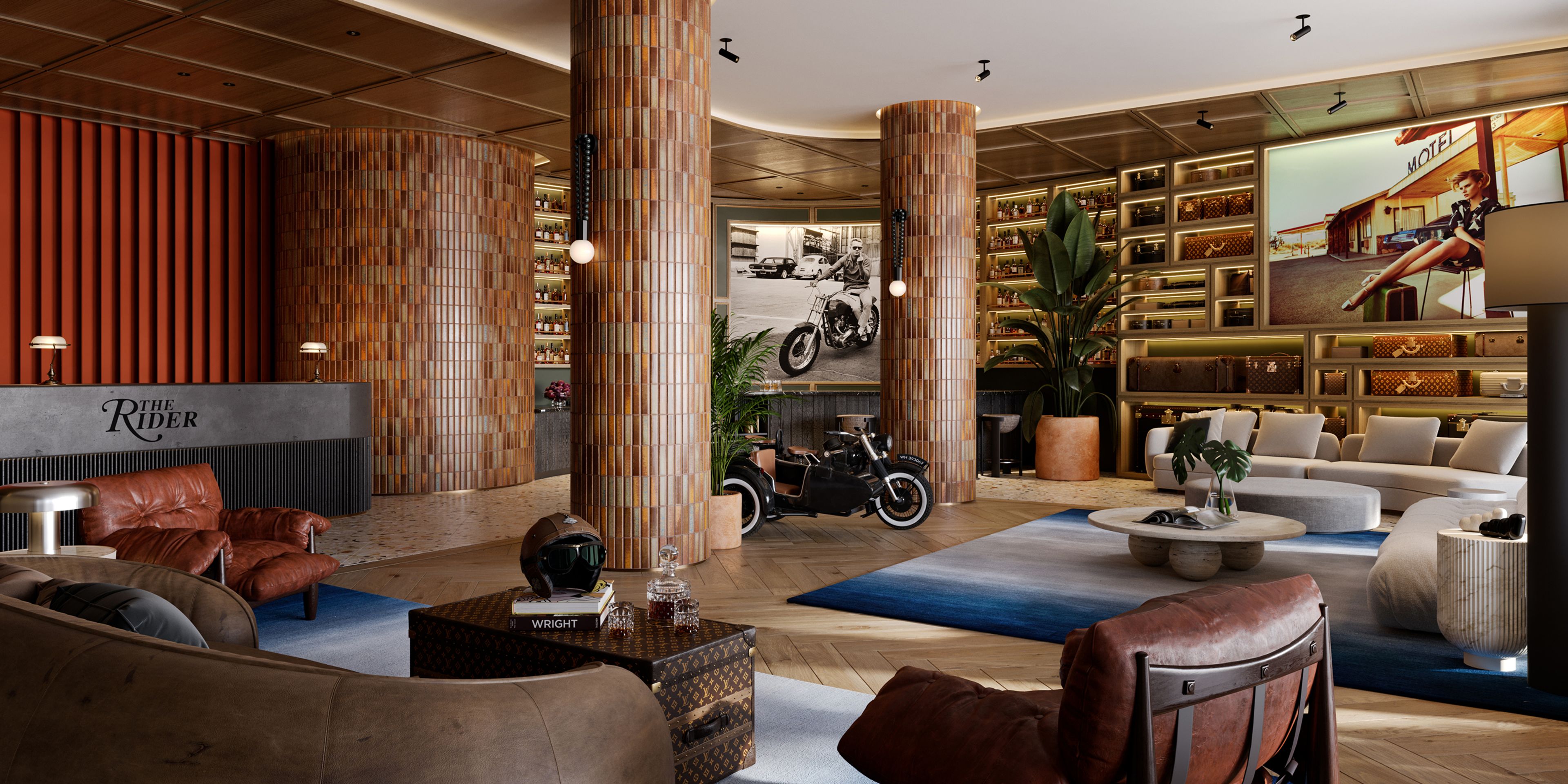 Motor lobby at The Rider Residences