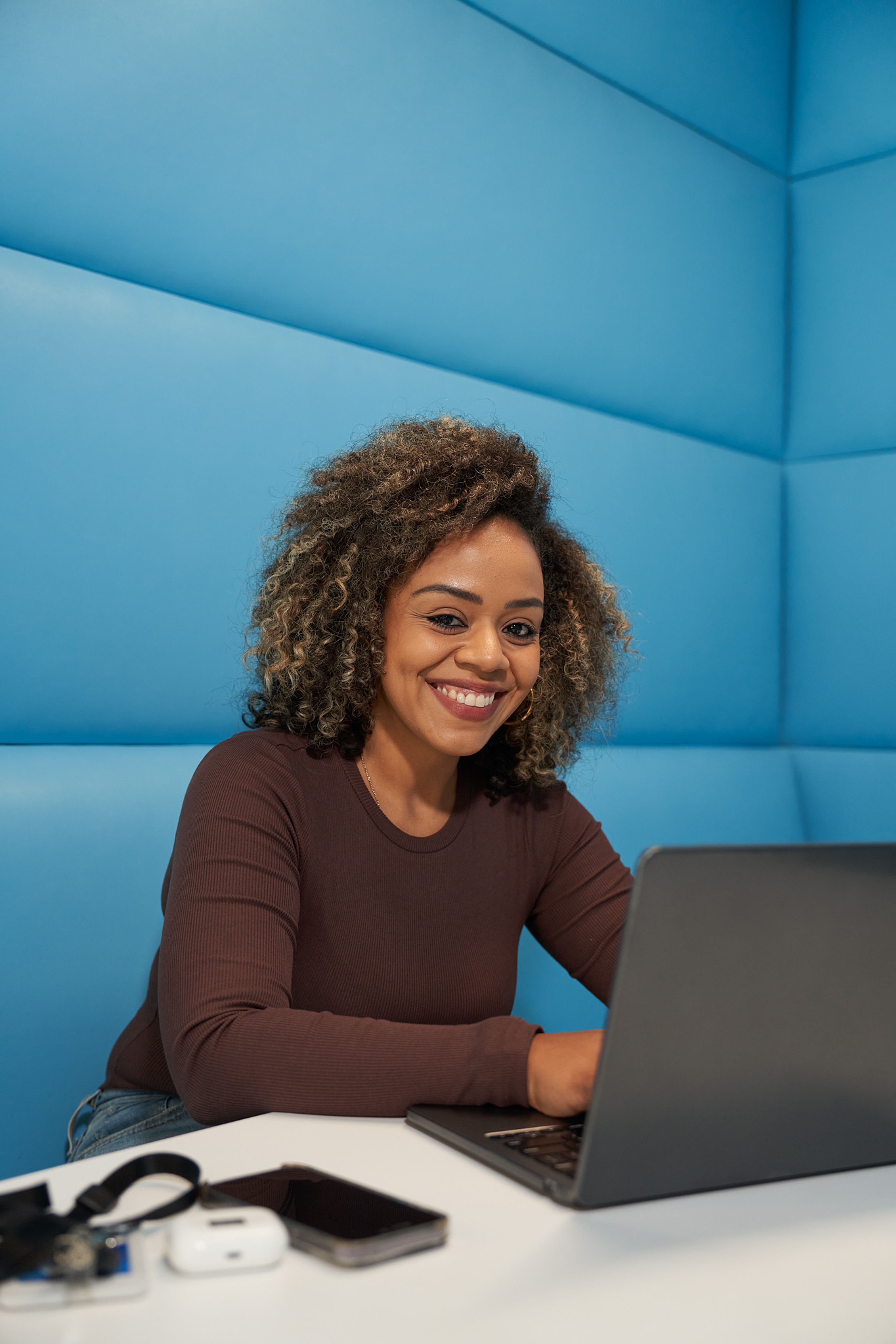 Female ByteDance employee smiling at the camera.