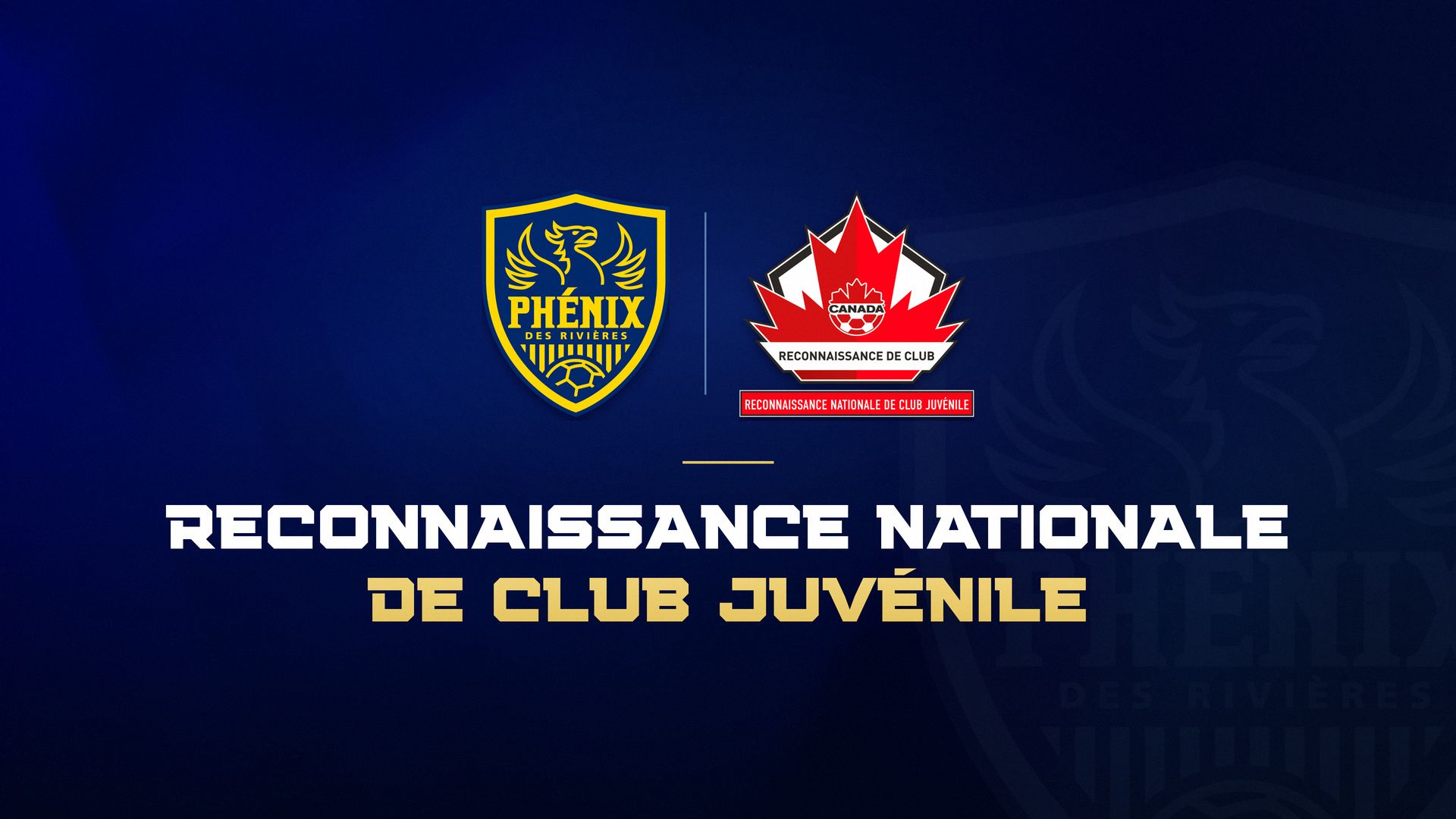 Le Phénix des Rivières obtient la Reconnaissance nationale de club juvénile de Canada Soccer