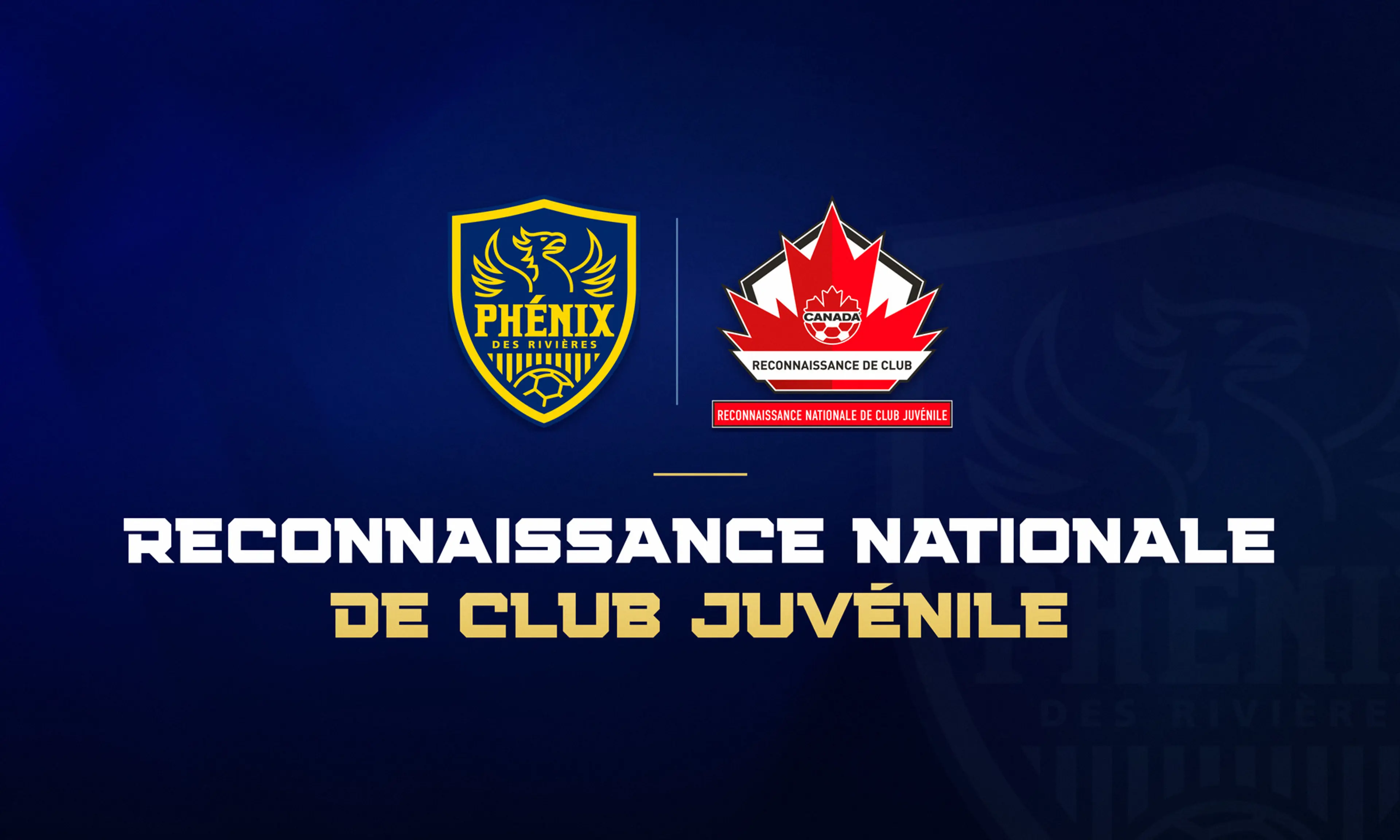 Le Phénix des Rivières obtient la Reconnaissance nationale de club juvénile de Canada Soccer