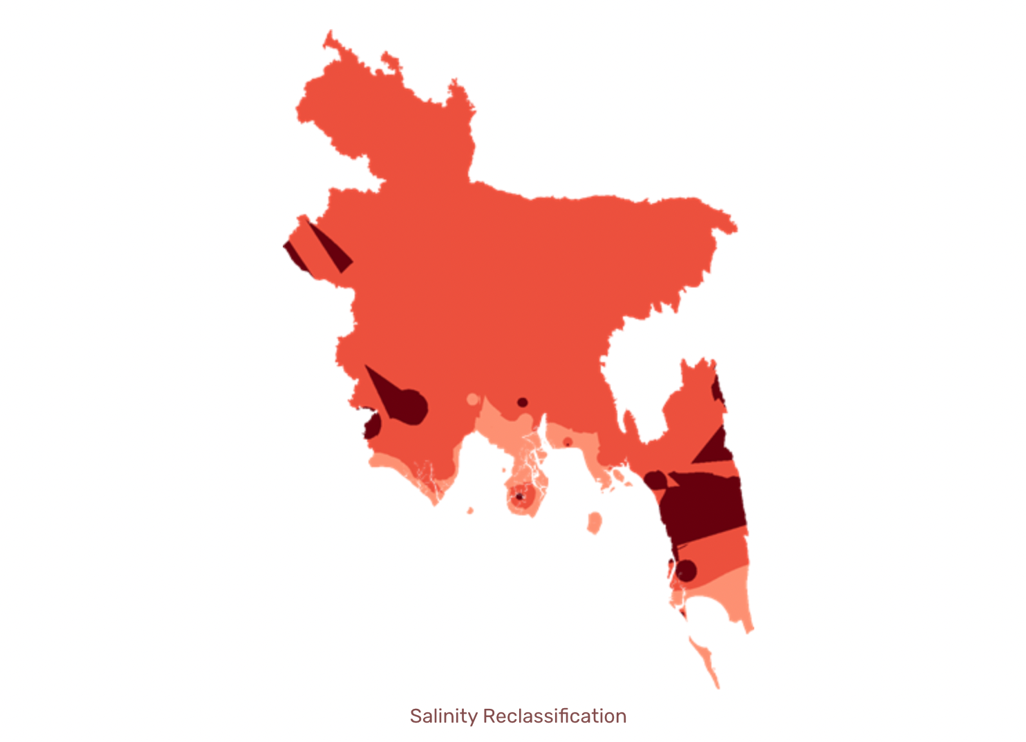 Figure 5: Salinity suitability reclassification
